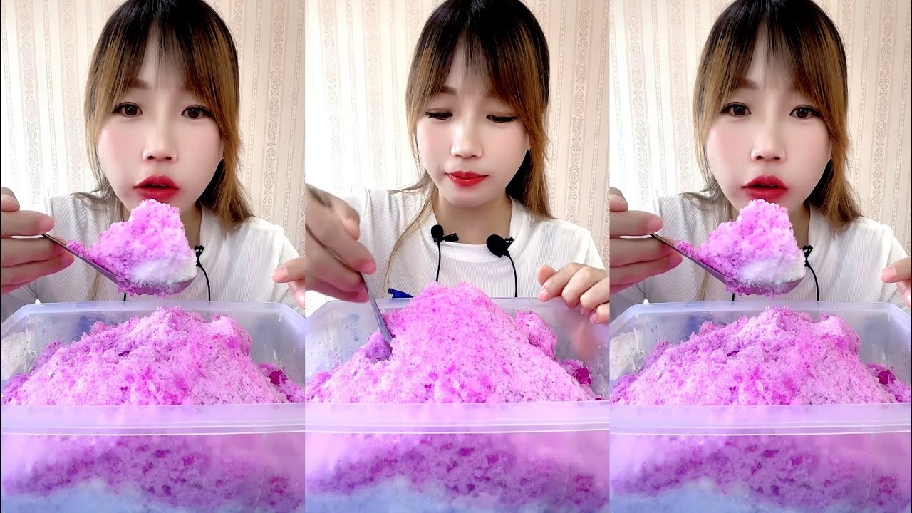 ASMR SHAVED ICE EATING / ICE EATING