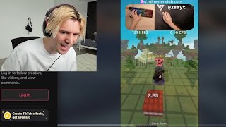 xQc Reacts to Minecraft Drag Clicking