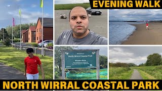 Evening Walk with Family to North Wirral Coastal Country Park in Moreton, Wirral, U.K. | Family Vlog