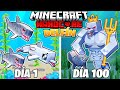 SOBREVIVÍ 100 DÍAS como un DELFÍN en MINECRAFT HARDCORE!