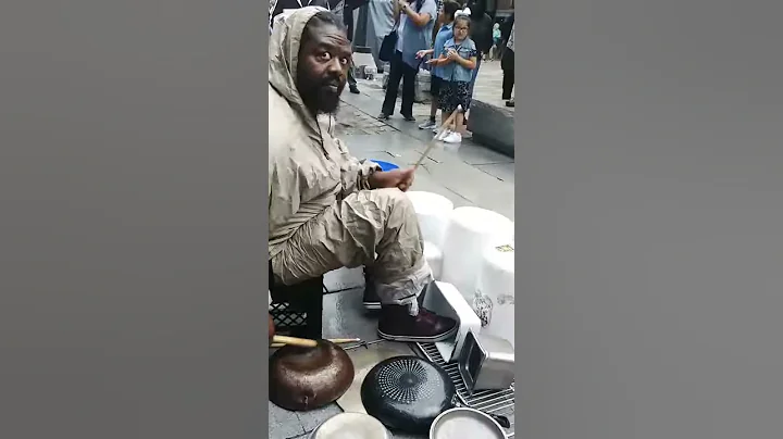 Awesome street drummer