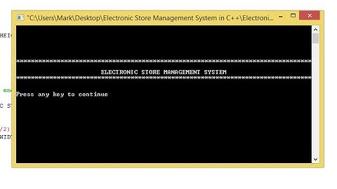 Electronic Store Management System in C++