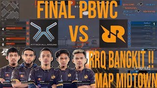 RRQ BANGKIT DI FINAL !! RRQTCN VS ATTACK ALL AROUND - MIDTOWN PBWC 2019 FINAL MAP 2