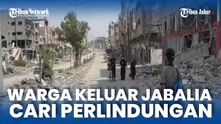 IMBAS SERANGAN ISRAEL, Warga Gaza Tinggalkan Kamp di Jabalia Tanpa Tujuan, cari Perlindungan