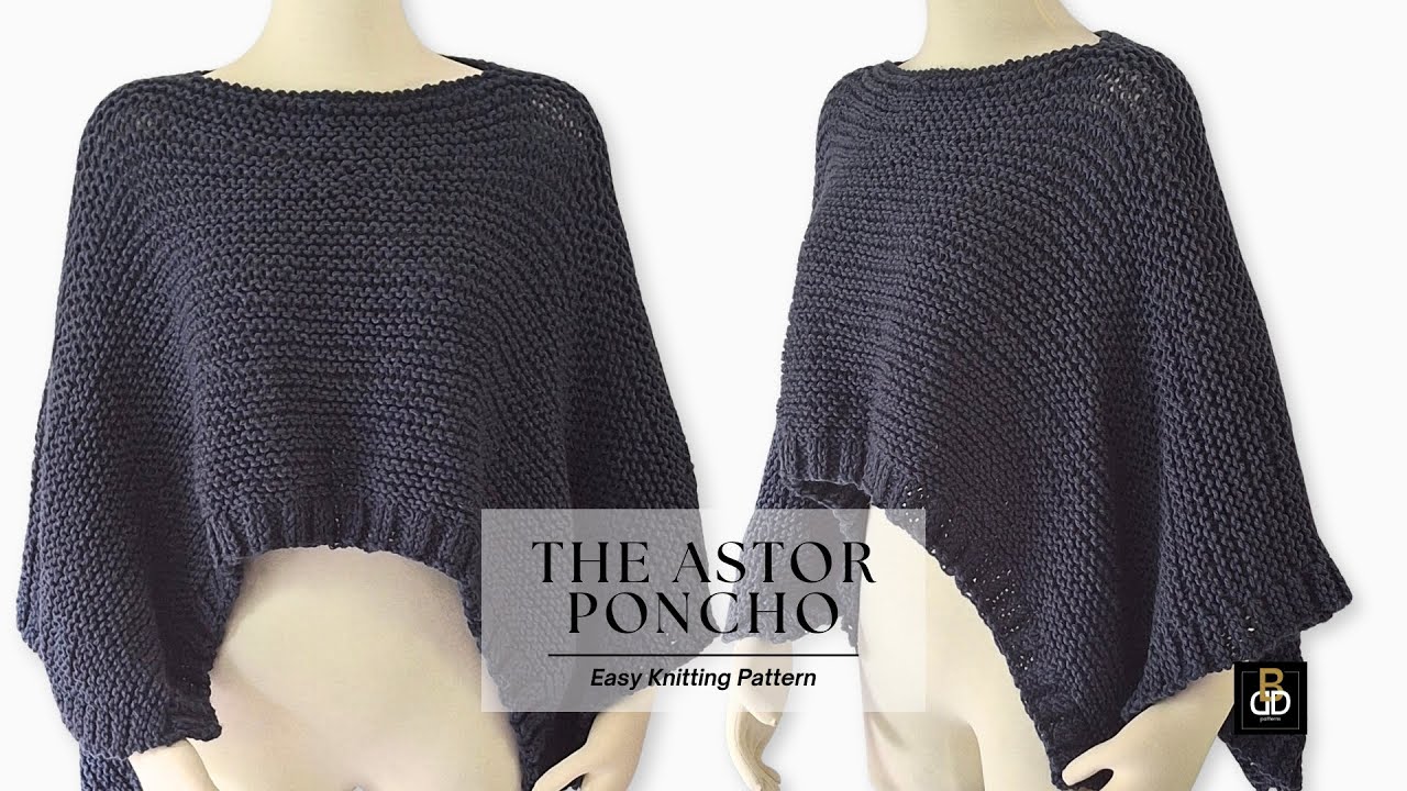 Свяжите себе уютное цельное пончо без швов