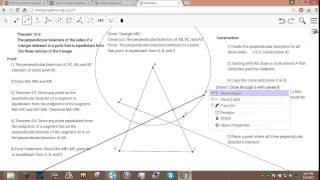 10-3      Concurrent Lines --- Theorem 10-2 Circumcenter Long