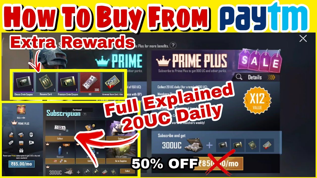 How To Purchase Pubg Mobile Prime & Prime Subscription From Paytm ...