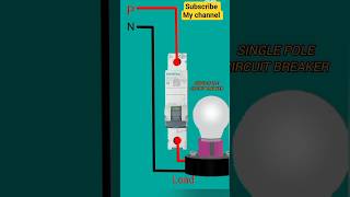 How to connect single pole circuit breaker with load #electrical #trending #electrician #connection