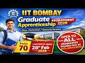 IIT Bombay Graduate Apprenticeship Bharti 2026 |70 जागा | ₹12,300 |शेवटची तारीख 28 फेब्रु #iitbombay