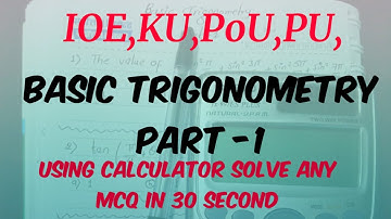 Basic Trigonometry|Part-1|Super Shortcut Using Calculator | In Nepali |Trigonometry Part-1 for IOE