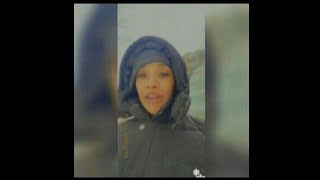 Candice Patton With Her Dog On A Snowy Day