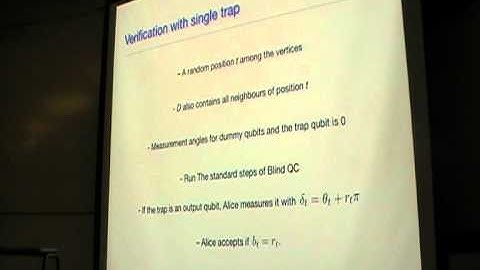Elham Kashefi: Unconditionally Verifiable Blind Computation