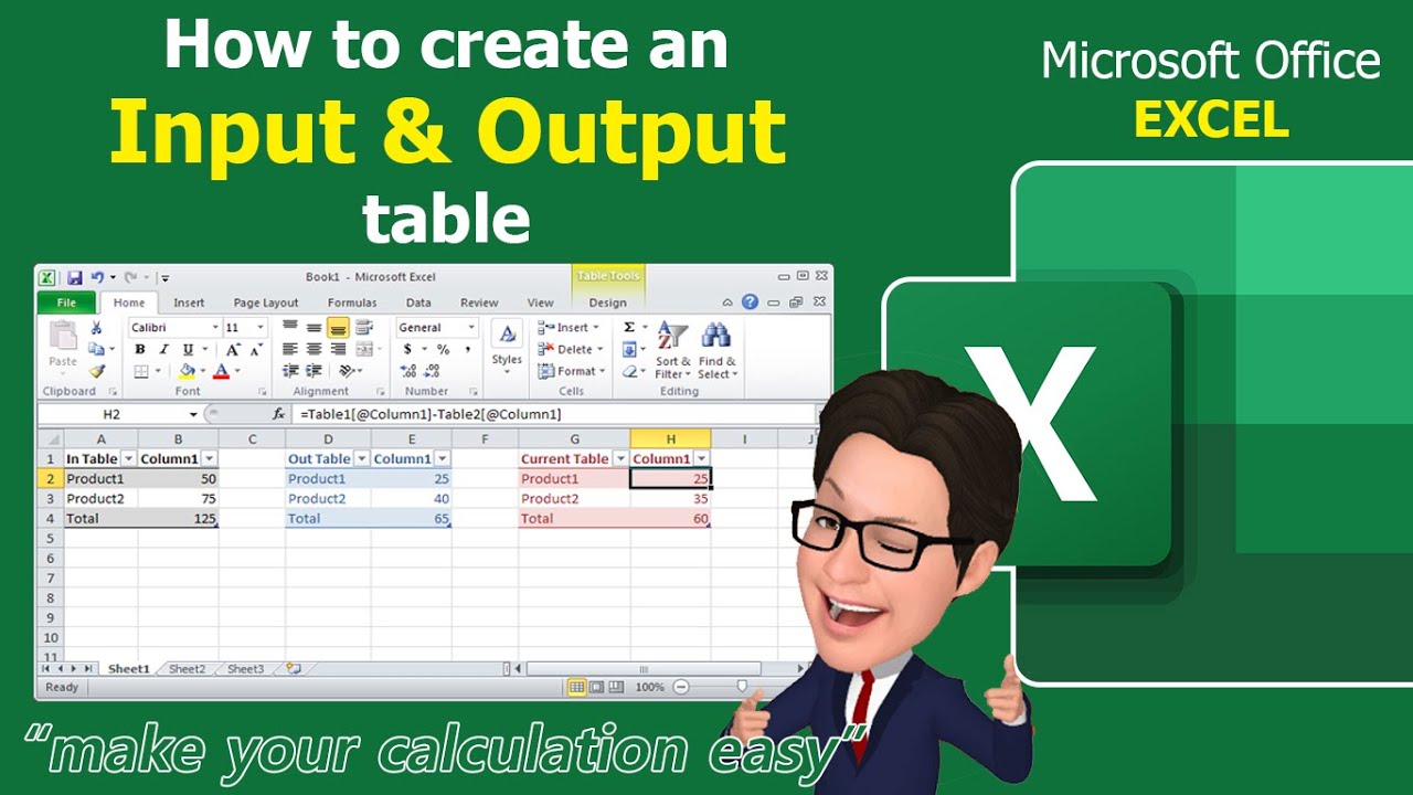 Microsoft Office EXCEL | How to create an Input and Output Table to make the calculation easier - 14