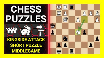 Chess Puzzles to Practice. Themes: Kingside attack, Short puzzle, Middlegame. Learn Chess