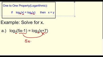 Solving a Log Equation using ONe to ONe property
