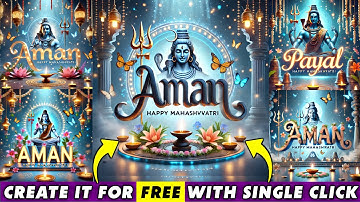 How To Create Viral 3D Ai Mahashivratri Image | Happy Mahashivratri 2025 Bing Image Creator Tutorial