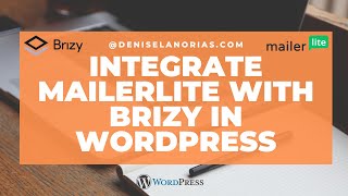 How to integrate your Mailerlite and Brizy Pro in WordPress 2022-Digital Marketing - Email Marketing