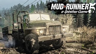 SPINTIRES MUDRUNNER #5: Schwerer LKW mit FORSTKRAN | Offroad Simulation deutsch screenshot 5