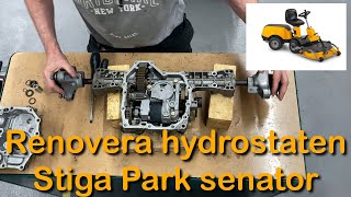 Fixa hydrostaten (Tuff Torq K46) på Stiga Park Senator (Åkgräsklippare)