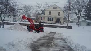 Clearing snow with my Kubota BX2380