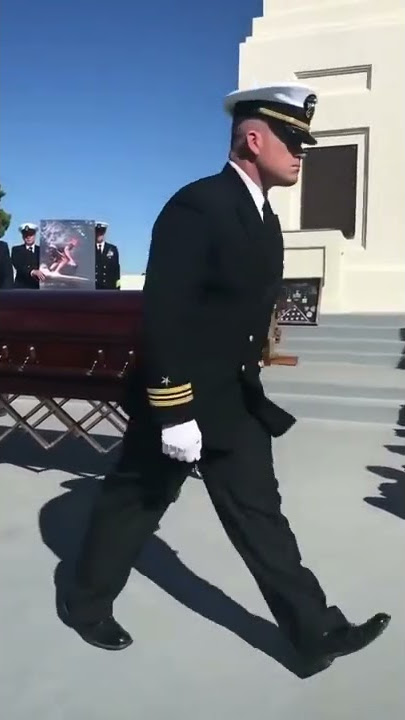 Jocko Willink pounds his SEAL Trident into Cmdr Seth Stone’s Casket