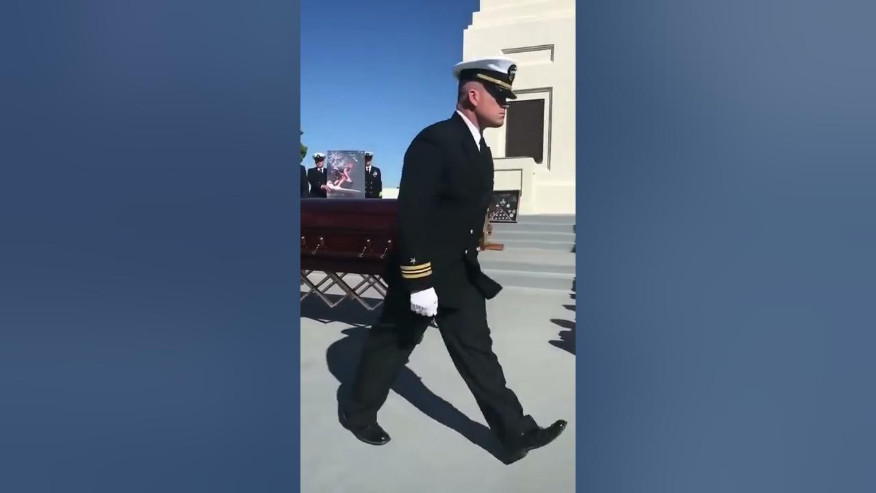 Jocko Willink pounds his SEAL Trident into Cmdr Seth Stone’s Casket
