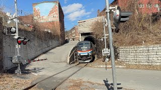 Amtrak 57 With Locomotive 145 Going Through A Tunnel In Vermont