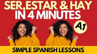 Learn Spanish in Four Minutes: SER, ESTAR, HAY