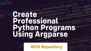 Create professional python programs using argparse