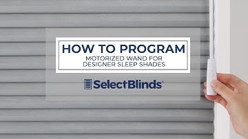How to Program the Motorized Wand for Designer Sleep Shades | SelectBlinds.com