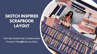 Sketch and Card Inspired Scrapbook Layout