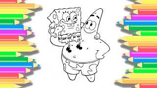 SpongeBob and his best friend Patrick Star fun coloring page | SpongeBob SquarePants | How to color