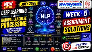 Deep Learning for Natural Language Processing Week 5 Assignment Answers 2026 | NPTEL July 2026