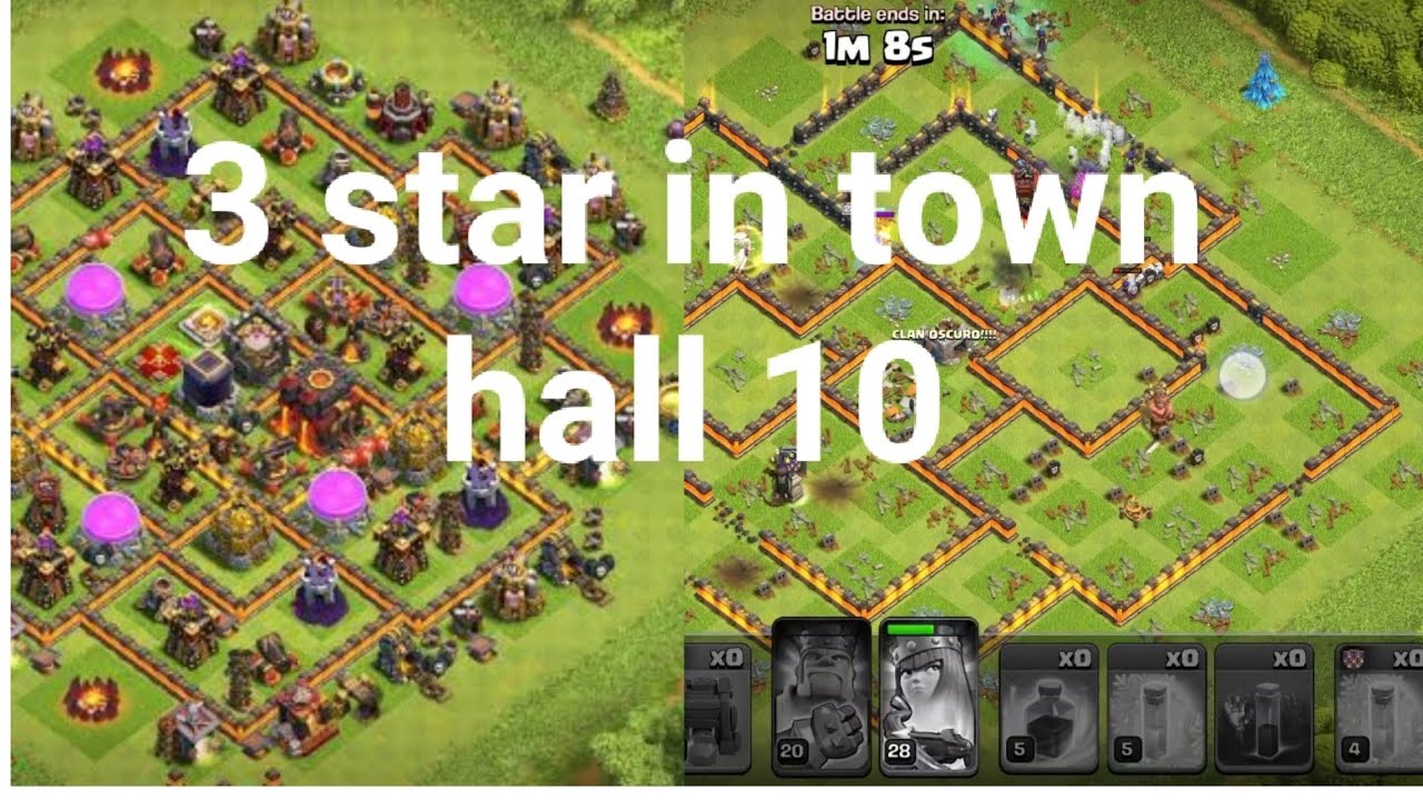 Town Hall 10 Best Army For Get 3 Star YouTube