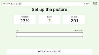 What is 27% of 291 Step-by-Step Percent Video