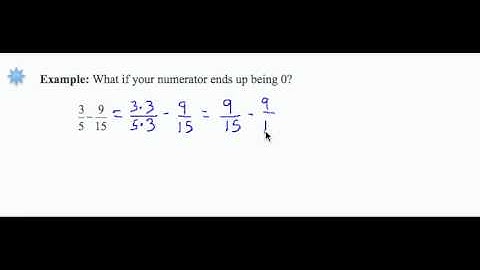 SWL3E10: Basic Arithmetic - Operations with Fractions - Numerator Becomes 0