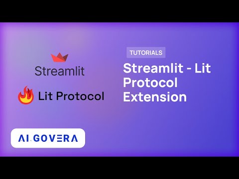 Streamlit - Lit Protocol Extension