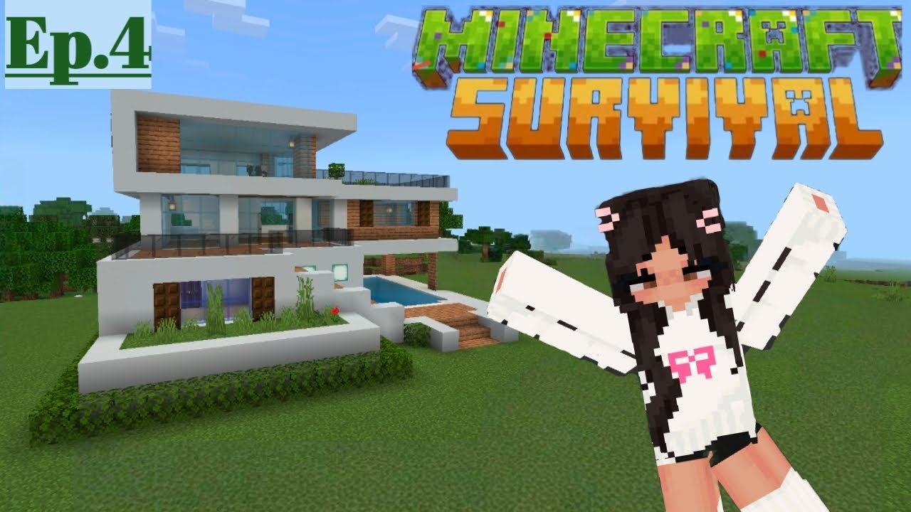 Finally I Made My First Modular House | Minecraft Survival Series Ep.4 ...