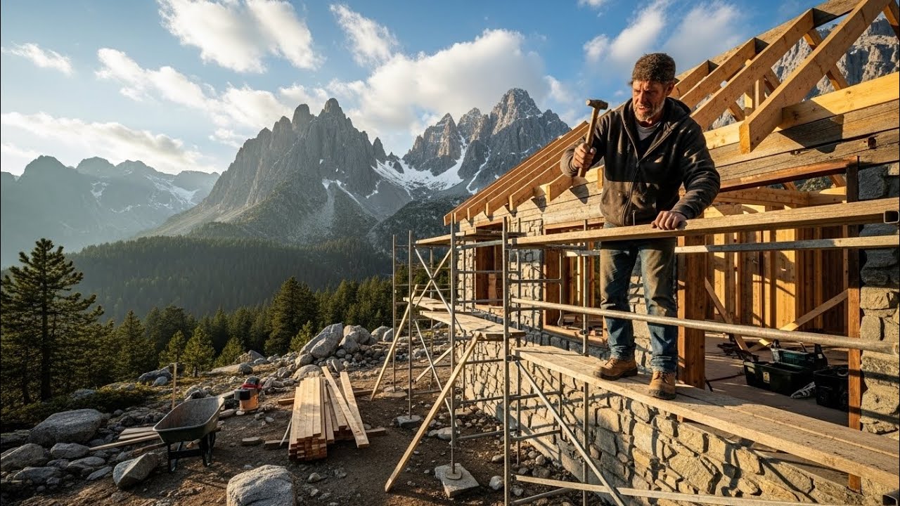 Building a house in mountains ARSM mini house building 