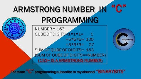 armstrong number program in c | how to check the given number is a armstrong l armstrong number in C