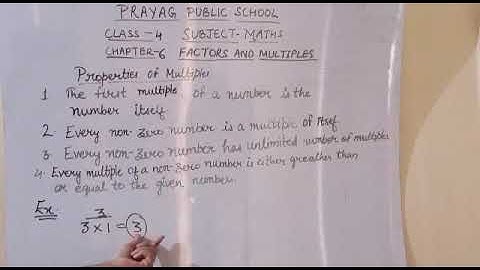 CLASS 4 MATHS CH 6 FACTORS AND MULTIPLES PART 5