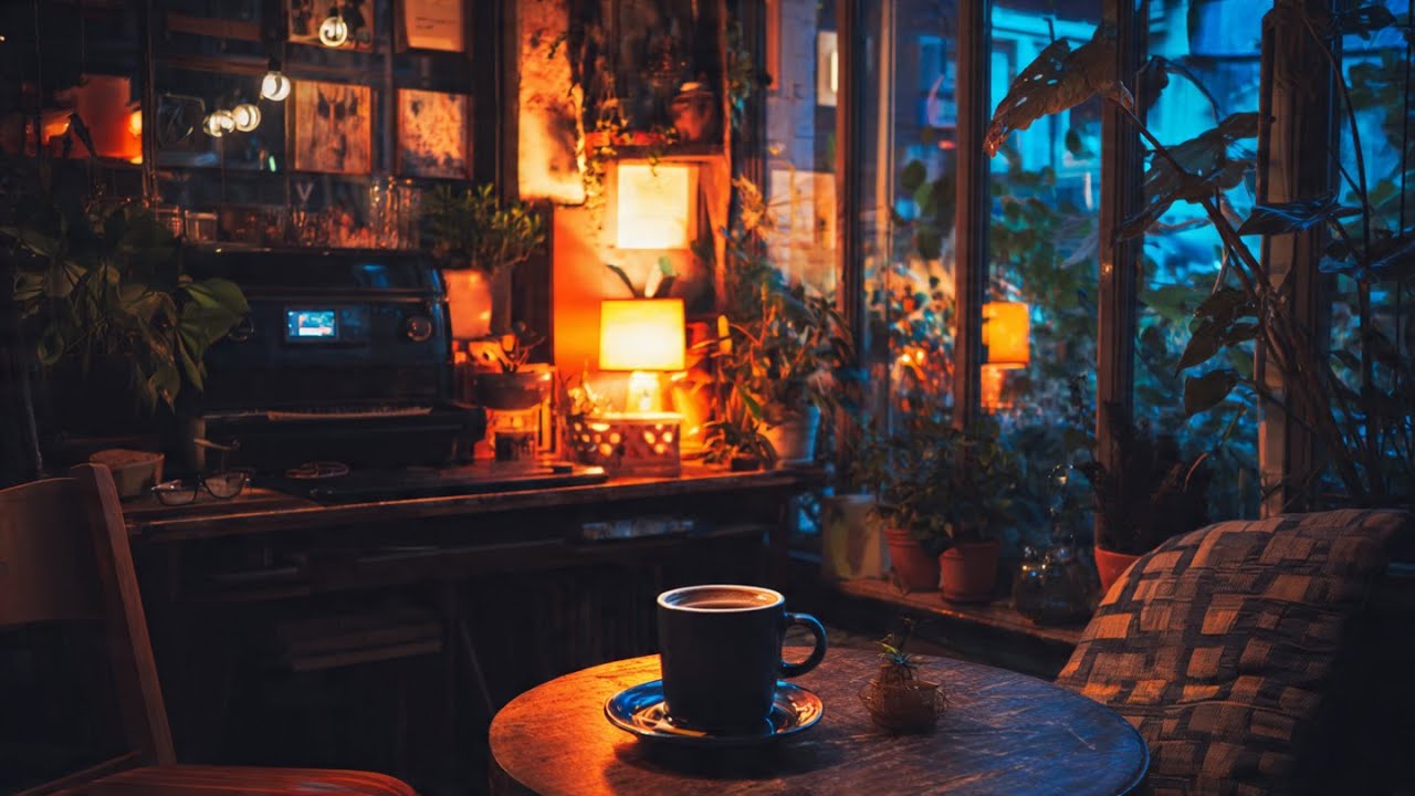 ☕Warm Relaxing Jazz Music with Cozy Coffee Shop for Working, Studying, Sleeping