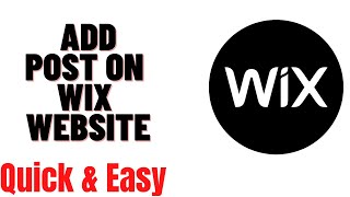 HOW TO ADD POST ON WIX WEBSITE 2024