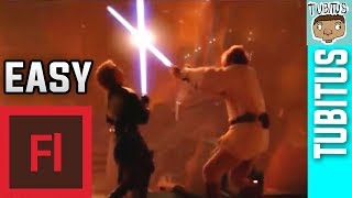 How to make an Star Wars lightsaber in Adobe Flash CS6 Easy Tutorial