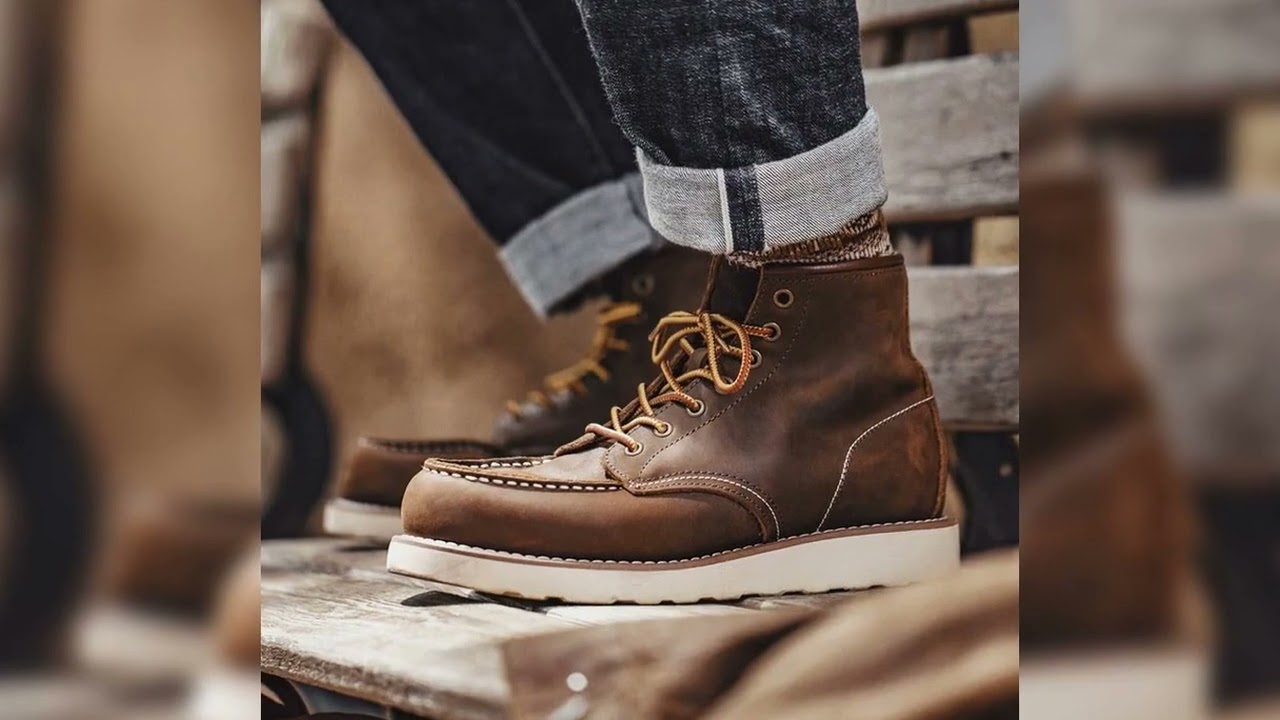 A must-have product! Maden Vintage 875 Ankle Boots Genuine Crazy Horse Leather Round Toe Durable H