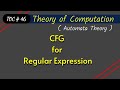 write CFG for regular expression