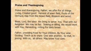 Vignette de la vidéo "Praise and Thanksgiving"