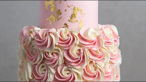 How To Make Two Tier Pink Rosette Cake- Rosie