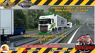 ( ETS2 V1.56)viajem longa mod grafico ets2 sunset3d gold