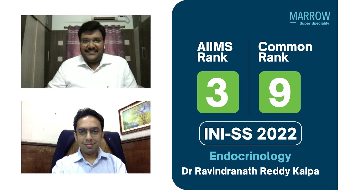 AIIMS rank 3 DM Endocrinology, Rank 9 INI-SS 22, Dr Ravindranath Reddy in conversation with Dr Mayur